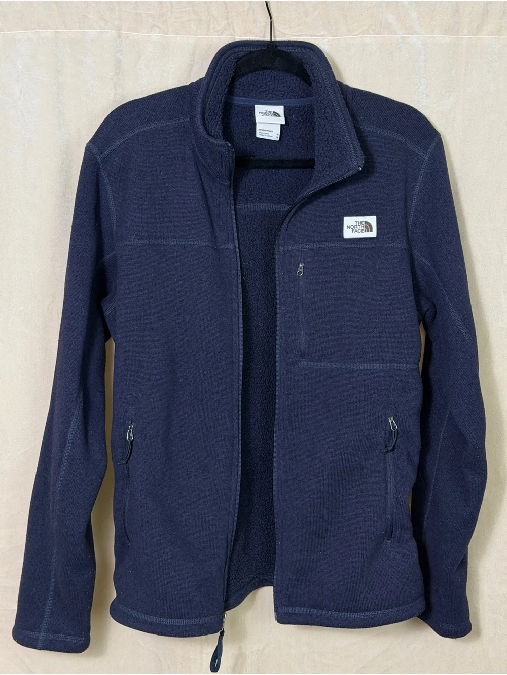 The North Face Men's Dark Navy Fleece Jacket - Full Zip
